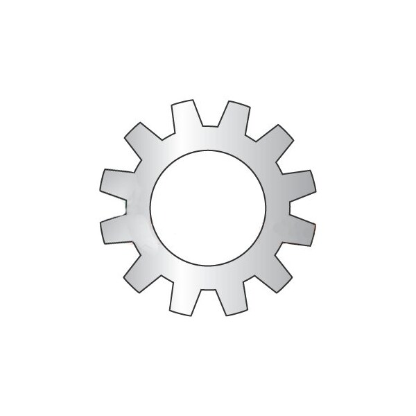 Newport Fasteners Military External Tooth Lock Washer, For Screw Size 1/4 in 410 Stainless Steel, Plain Finish 846785 - main